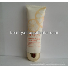 plastic squeeze flat BB cream tube with plated cap